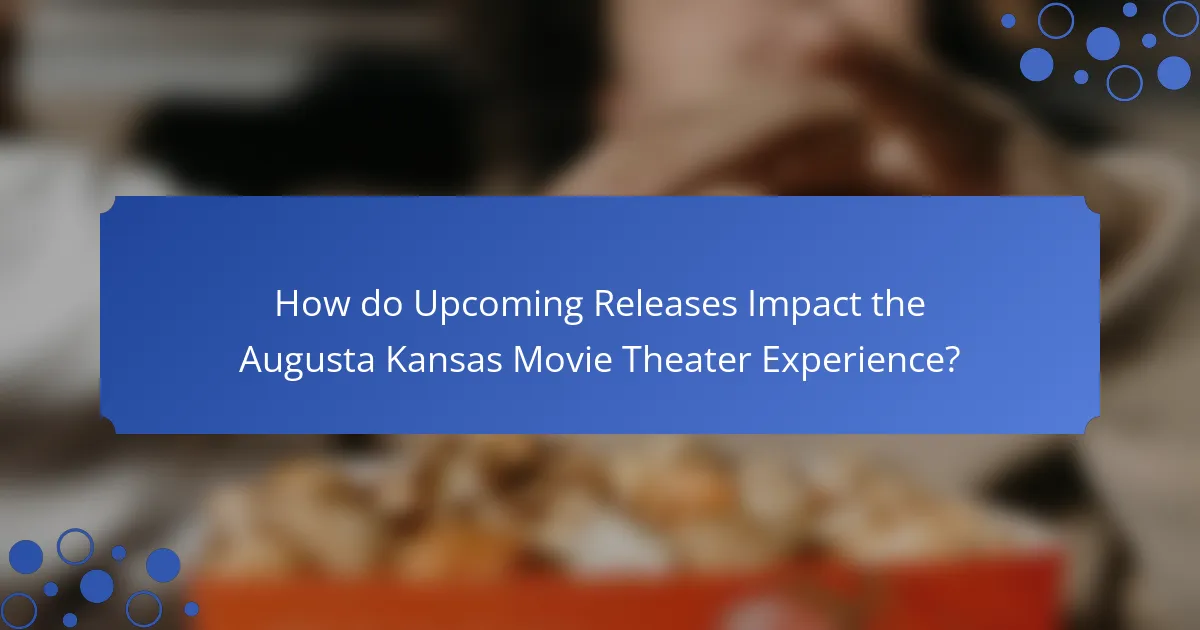 How do Upcoming Releases Impact the Augusta Kansas Movie Theater Experience?