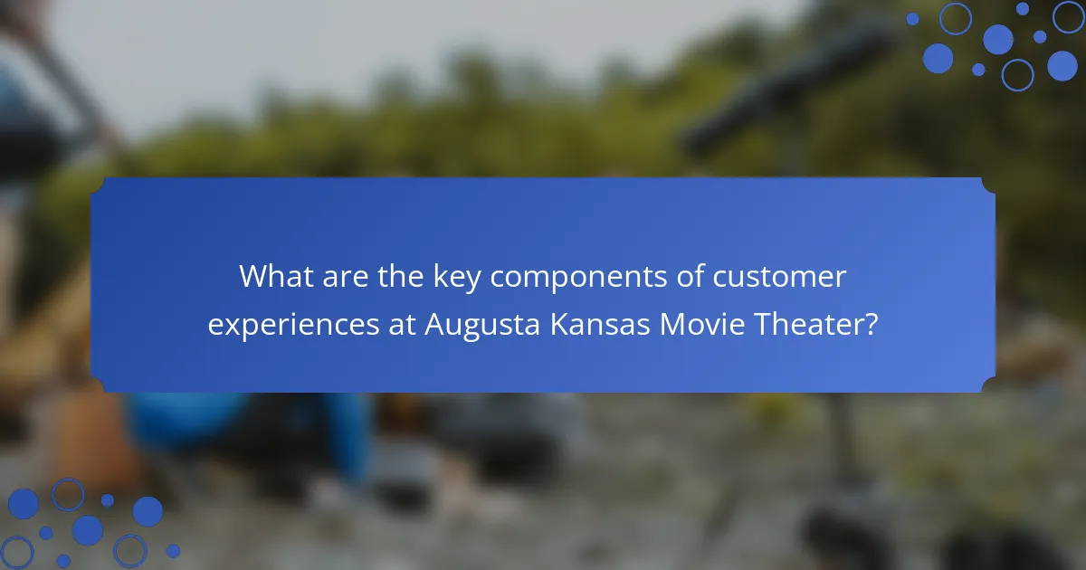 What are the key components of customer experiences at Augusta Kansas Movie Theater?