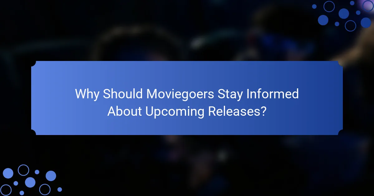 Why Should Moviegoers Stay Informed About Upcoming Releases?